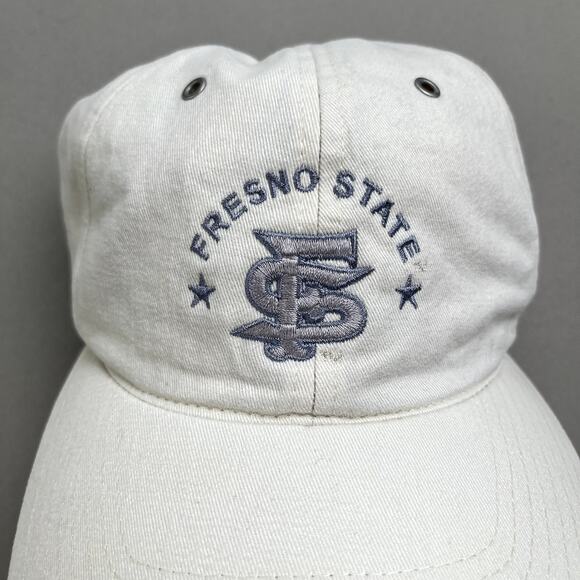Fresno State Bulldogs Hat Cap Strapback Cream Adjustable California University - Picture 3 of 6